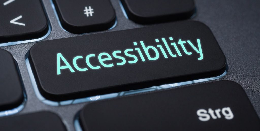 keyword with the word accessibility on the return key